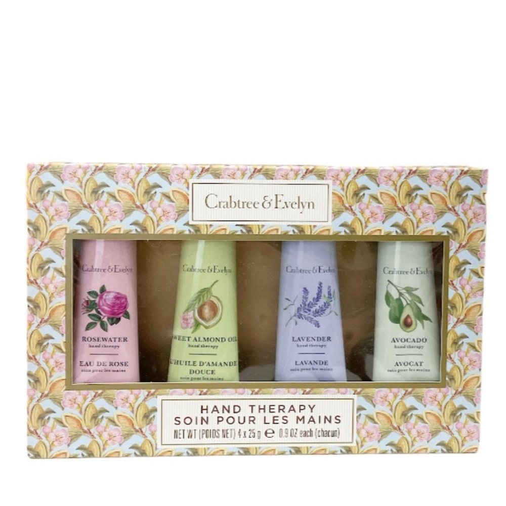 NEW Crabtree & Evelyn ROSEWATER, SWEET ALMOND OIL, LAVENDER, AVOCADO Gift Set